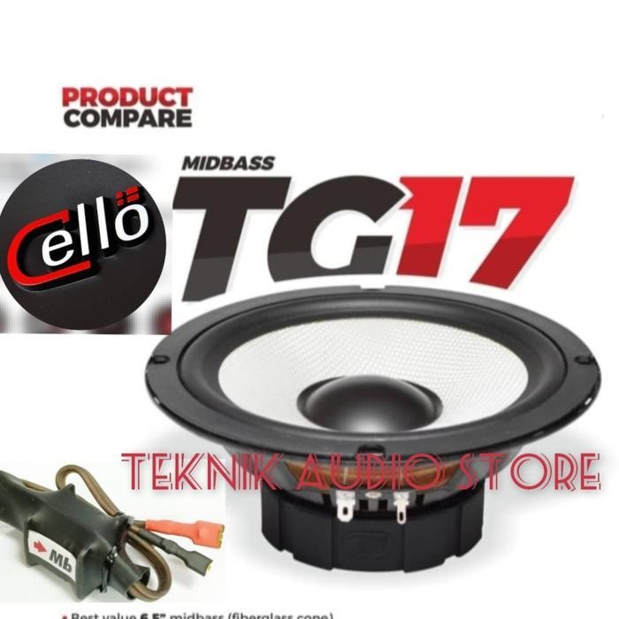 Speaker Midbass Cello TG17 include Crossover Midbass Original Cello