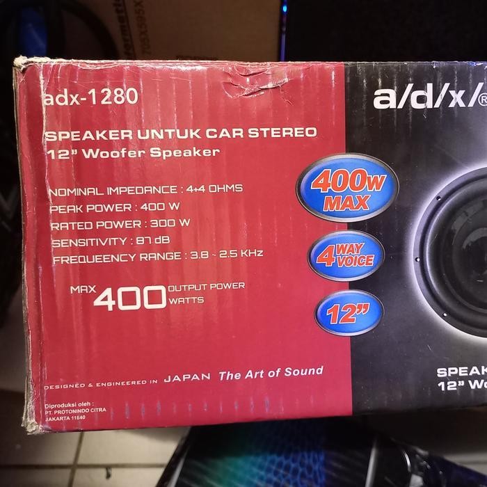 SUBWOOFER 12INCH ADX-1280 (DOUBLE COIL)