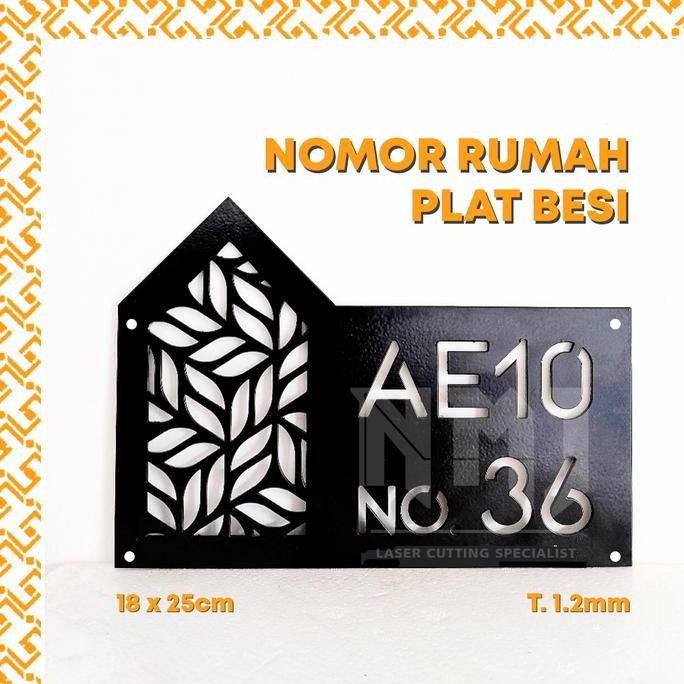 Custom Nomor Rumah Plat Besi | Papan Alamat Rumah