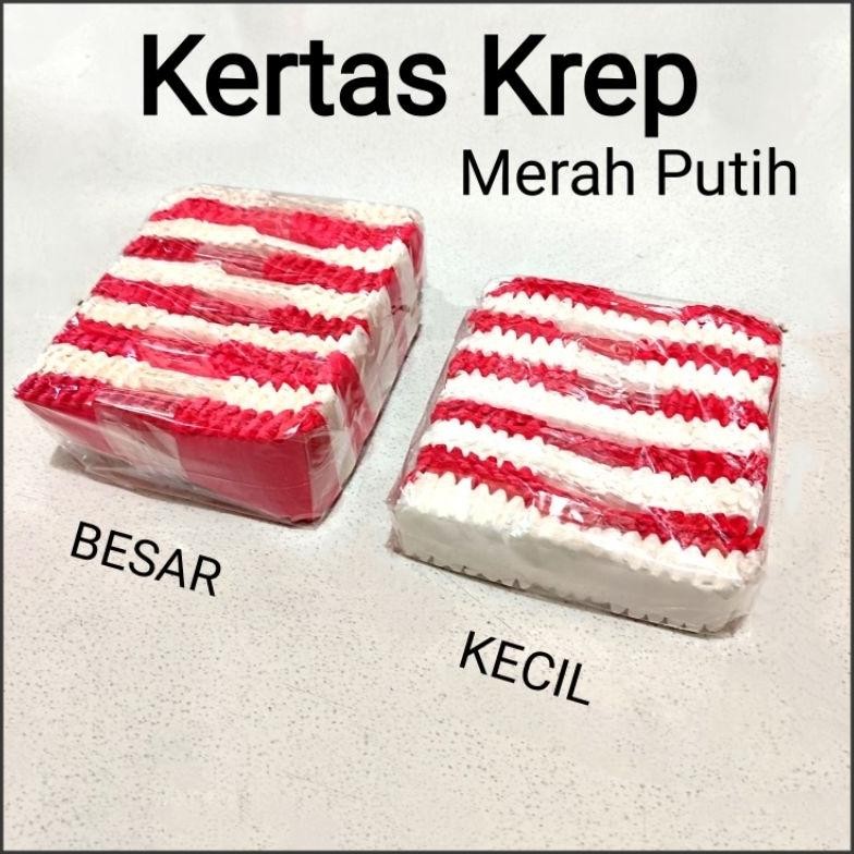 

Special Sale! 1 Pak Kertas Krep Merah Putih Isi 10 Bungkus ( Besar & Kecil )