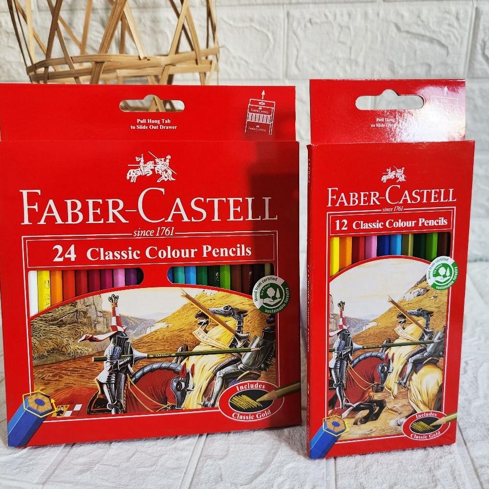 

Penscil Pensil Warna Classic Faber Castell 12 Dan 24 Warna Classic Pencil