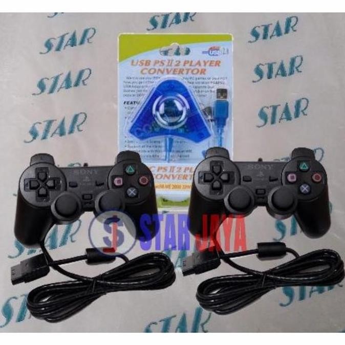 Produk Baru Paket Stik PS2 Ori Pabrik 2pcs + Converter Stik PS2 Original