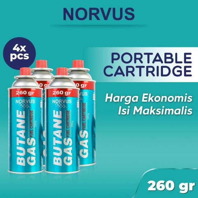 Norvus - Bundling Portable Butane Gas 4 Pcs 260G