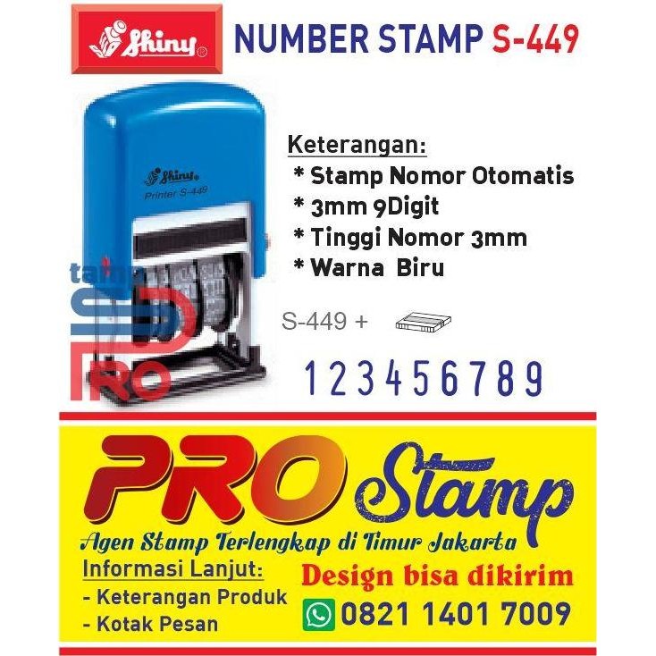 

Stempel Angka Shiny S-449 ( 9 Digit / 3 Mm )