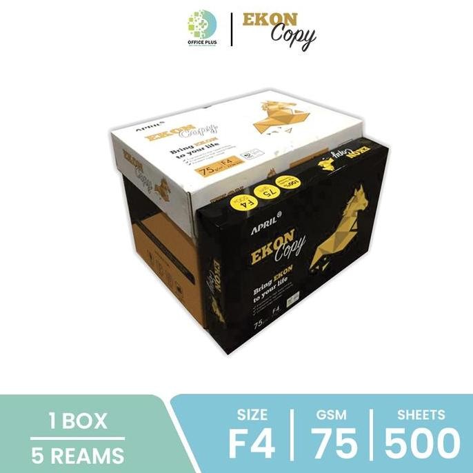 

TERLARIS - Kertas HVS Folio F4 75gram/Kertas F4 Murah EKON Per 5 Rim