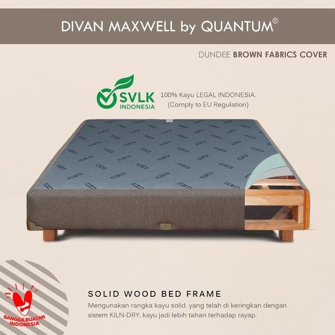 Quantum Divan Maxwell Brown - Dipan Kayu Kasur Springbed Spring Bed