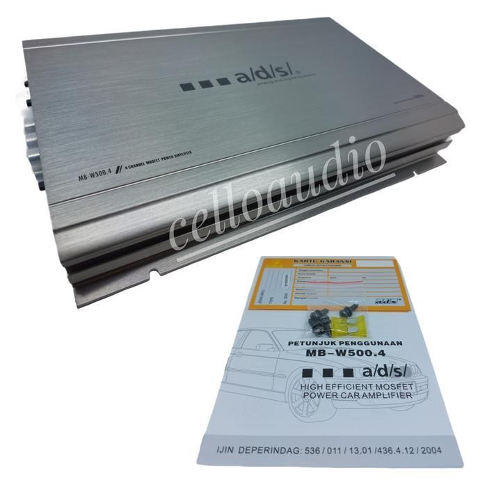 Power Amplifier 4 Channel ADS MB-W500.4 Audio Mobil MB W500.4