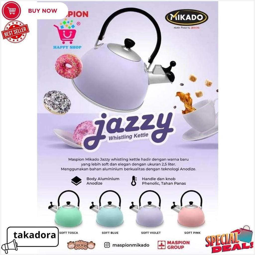 Maspion Teko Bunyi Summer Jazzy Siap Kirim