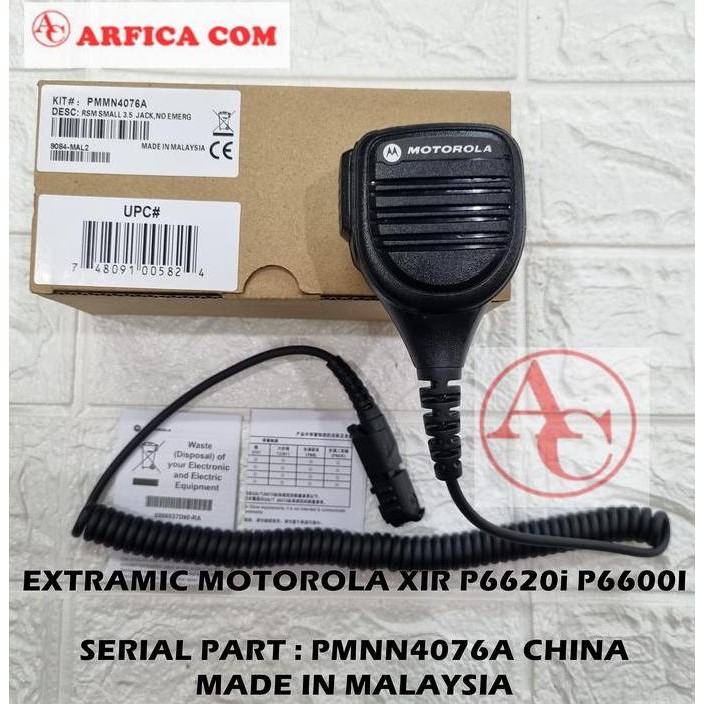 EXTRAMIC HT MOTOROLA XIR P6620i P6600i extra mic HT motorola xir p6620