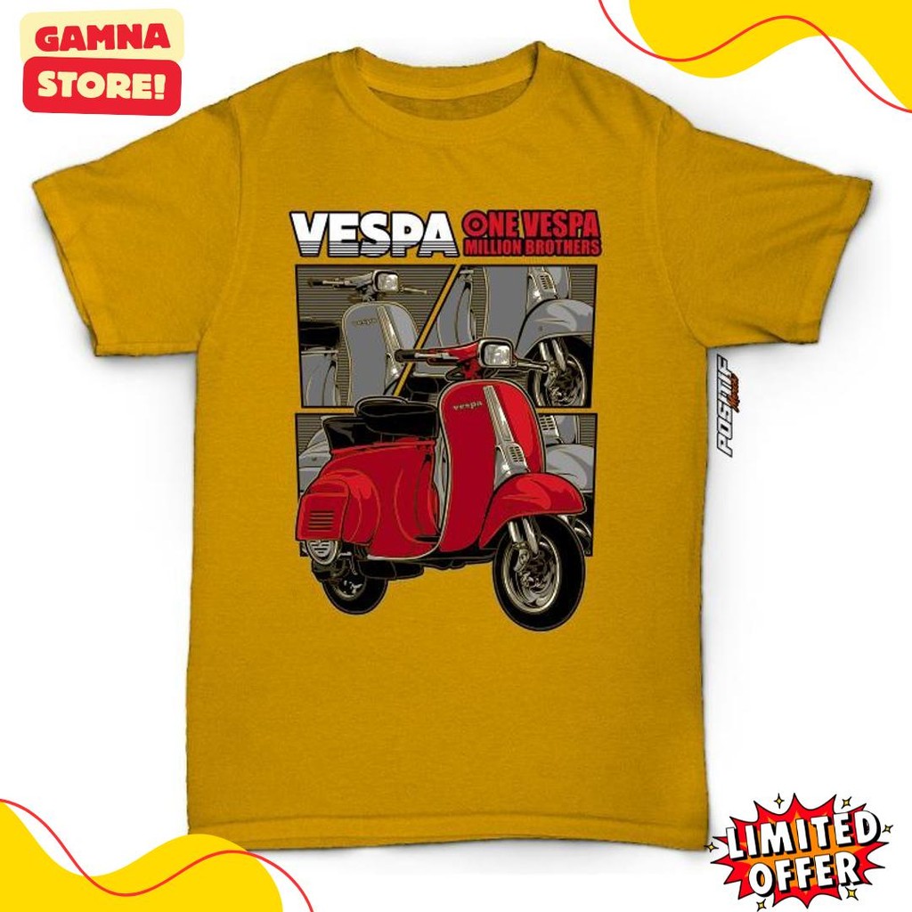 Positif Merch - Baju Kaos Anak Motor Vespa Merah Laki Perempuan Terlengkap Dan Termurah
