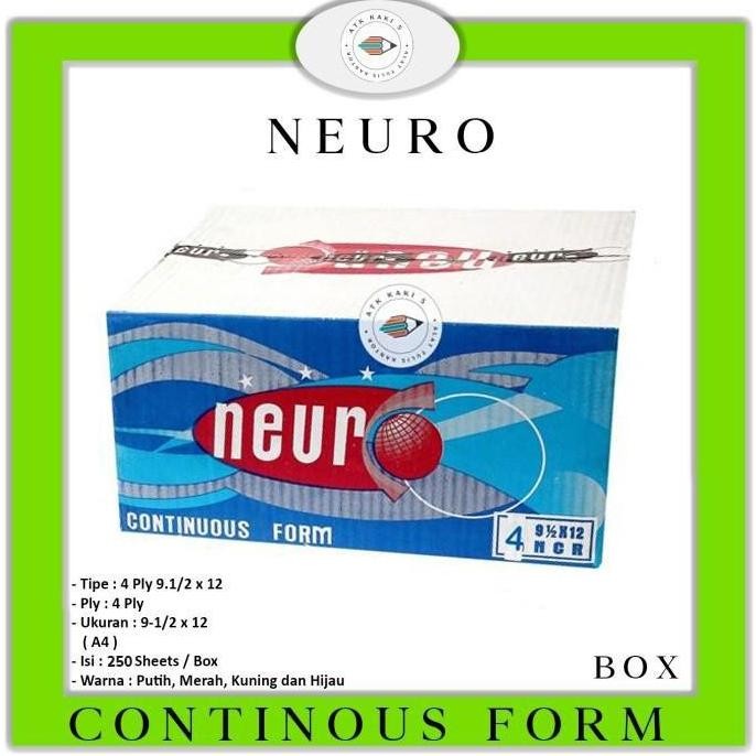 

TERBARU - NEURO - Continous Form 91/2 x 12 4 Ply ( A4 ) NCR