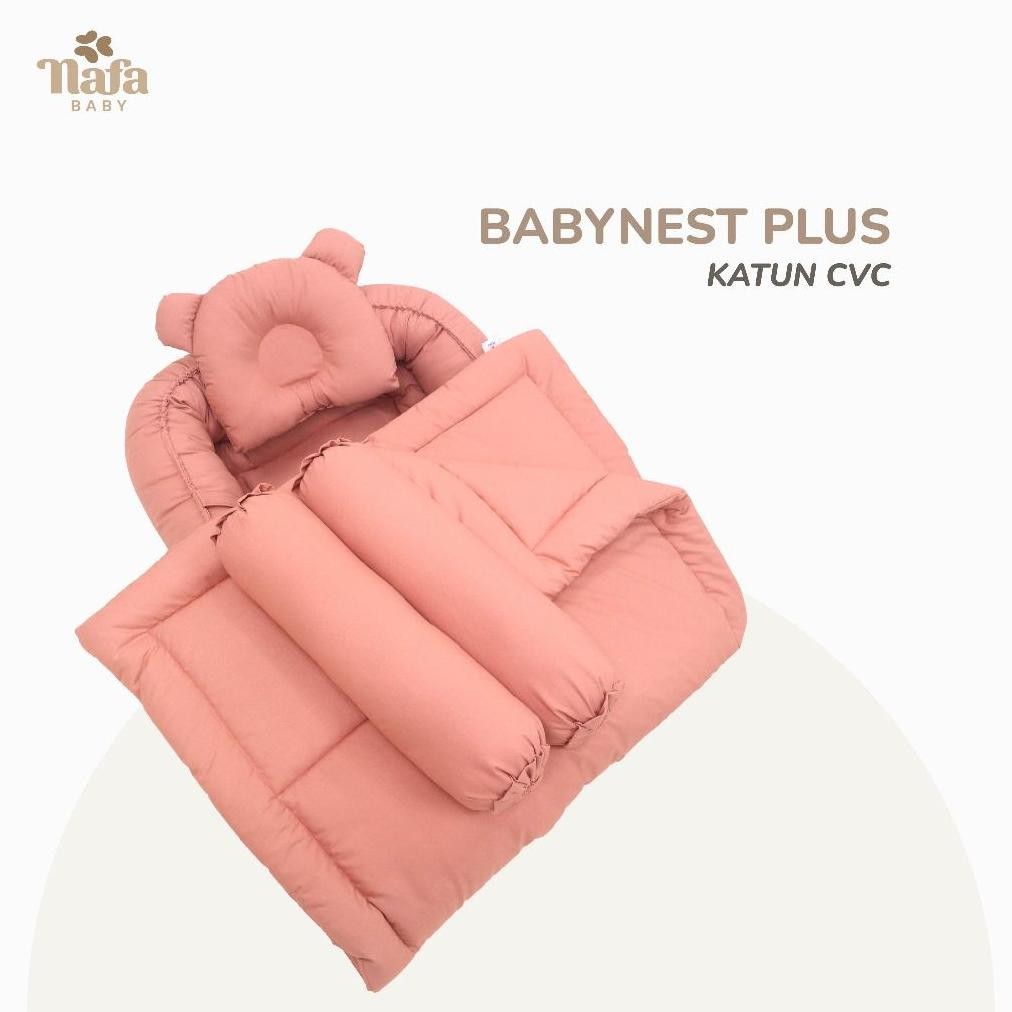 Terlaris Nafa Baby - Baby Nest Boat Include Bedcover Set Bayi | Perlengkapan Tidur Bayi | Polos | Ka
