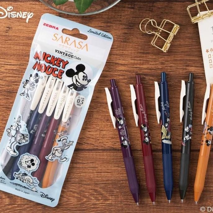 

Sarasa Vintage Mickey Mouse Limited Edition Gel Pen Set Of 5