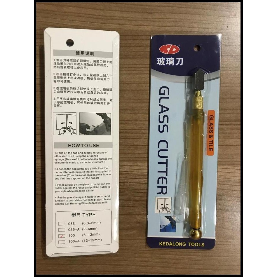 

Pisau Potong Kaca Premium Quality Glass Oil Cutter