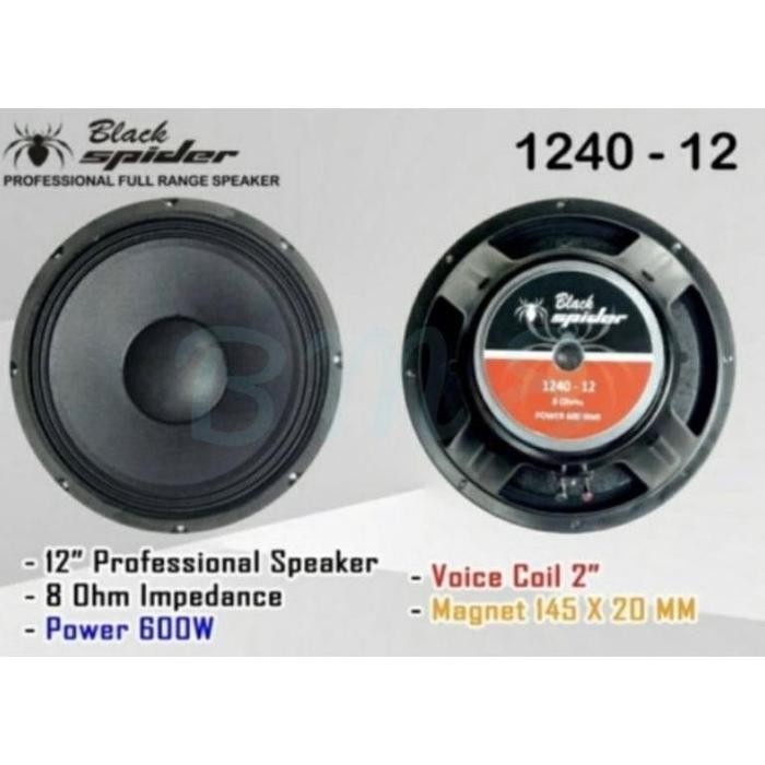 Speaker Komponen Black Spider 1240 12 Inch Blackspider 1240 12Inch 600