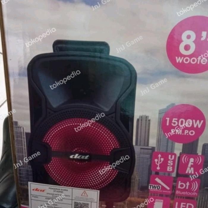 Speaker karaoke dat 820 speaker bluetooth 8 inch