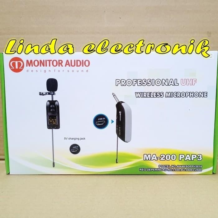 MONITOR AUDIO MA 200 PAP3 WIRELESS MICROPHONE CLIP ON PORTABLE MIC