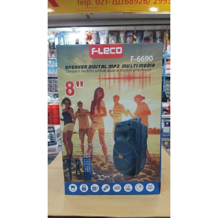 Speaker Fleco Bluetooth F-6690 8 inc Terbaru Berkualitas