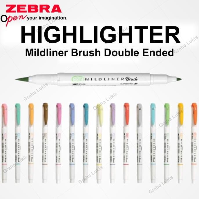 

Zebra Mildliner Brush Pastel Highlighter Pen