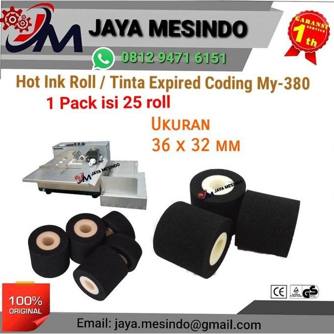 

Hot Ink Roll / Tinta Expired Coding My-380 36X32