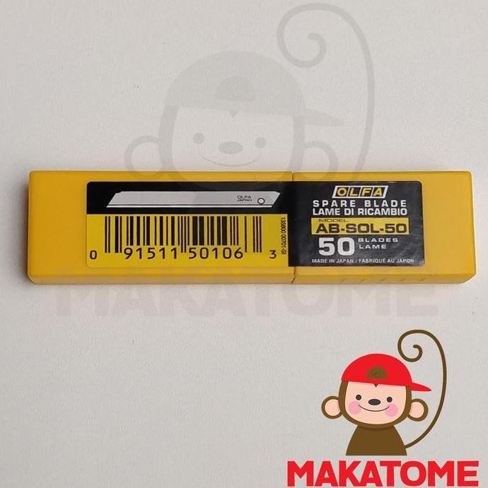 

Terbaru! Olfa Ab-Sol-50 9Mm Solid Blade Cutter Isi 50 Japan Knife Spare 9 Mm
