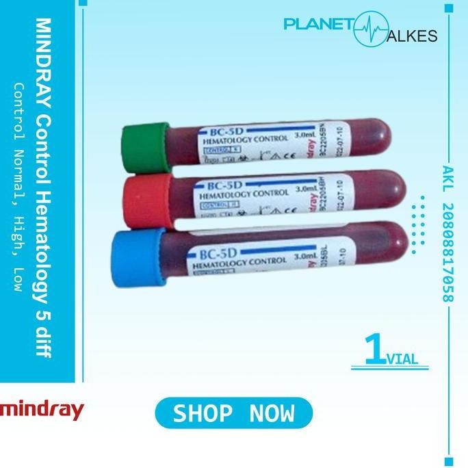 CONTROL HEMATOLOGY MINDRAY 5 DIFF BC-5D CONTROL LOW, HIGH, NORMAL 3ML ORIGINAL DAN TERPERCAYA