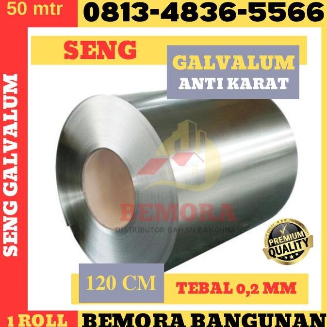 Promo Seng Talang Galvalum 120 Cm (0.2) / Seng Plat Anti Karat (Free Ongkir) COD