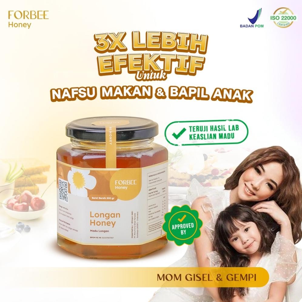 

(Terbaru) Madu Longan Honey 500/450gr Forbee | Vitamin Penambah Nafsu Makan Anak | Obat Herbal Batuk Pilek (Terlaris)