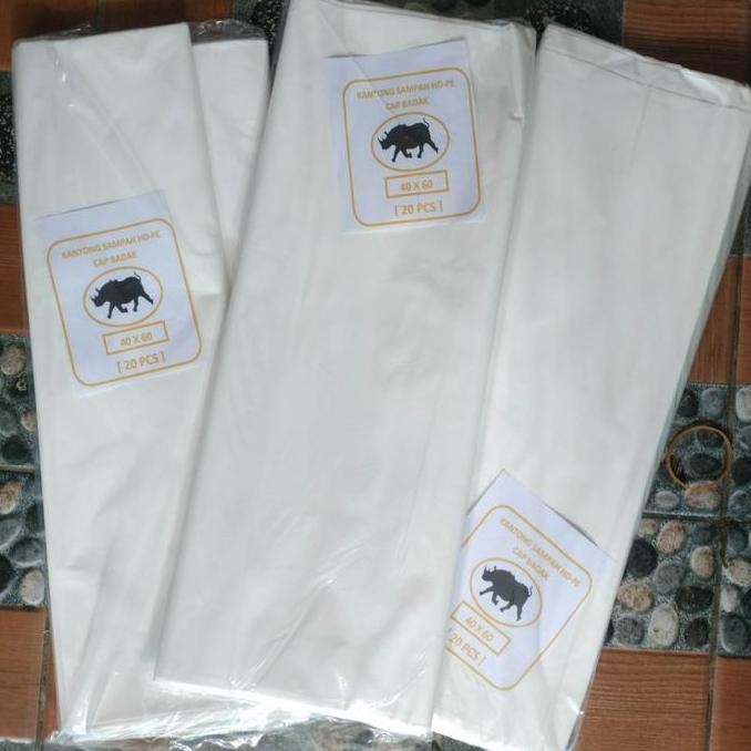 Plastik Sampah Putih Susu Uk 40X60~Polybag~Polibag~Trash Bag~Trashbag