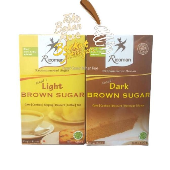 

Baru RICOMAN Brown Sugar 500gr - Gula Merah Dark & Light Brown Sugar Pilihan