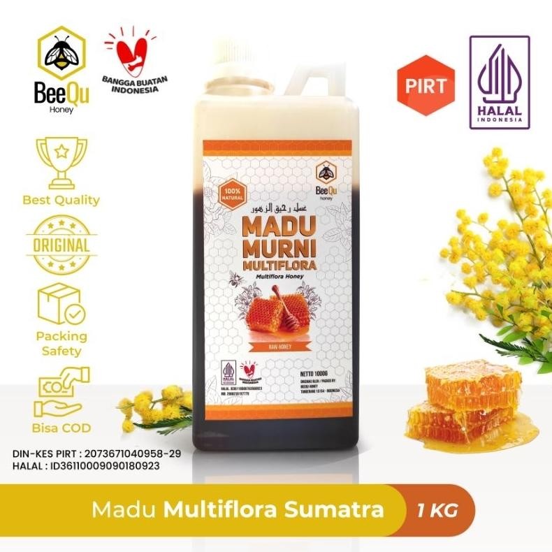 

(Terbaru) Madu Hutan Nektar Multiflora Sumatra Murni Asli 100% Tanpa Campuran - BeeQu Honey (Terlaris)