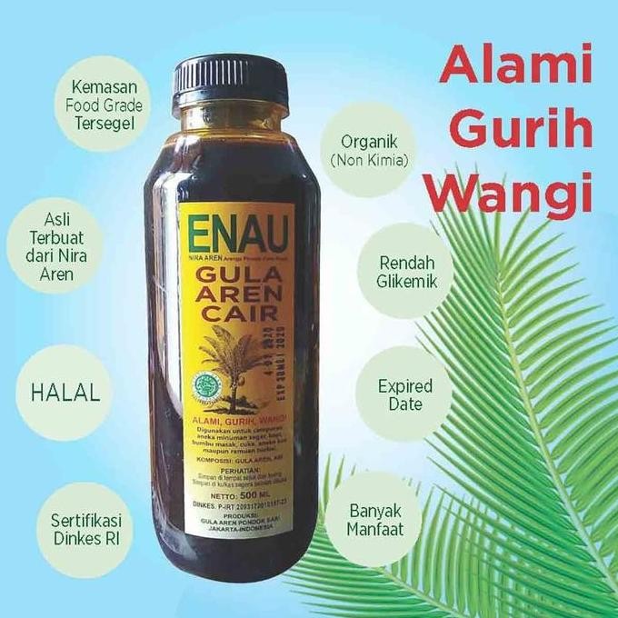 

Baru Gula Aren Cair Organik Enau 500 ml - Nira Aren Murni 100% Alami