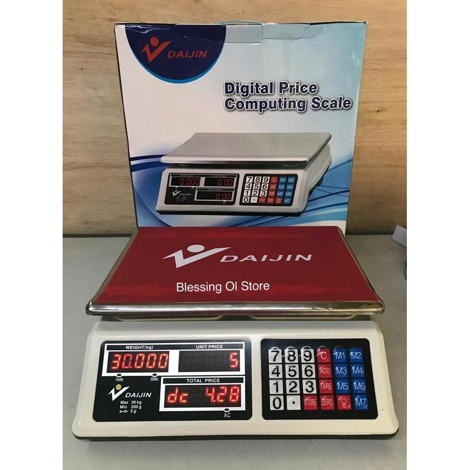 Timbangan Loundry Digital 30 Kg / Timbangan Duduk 30 Kg Daijin