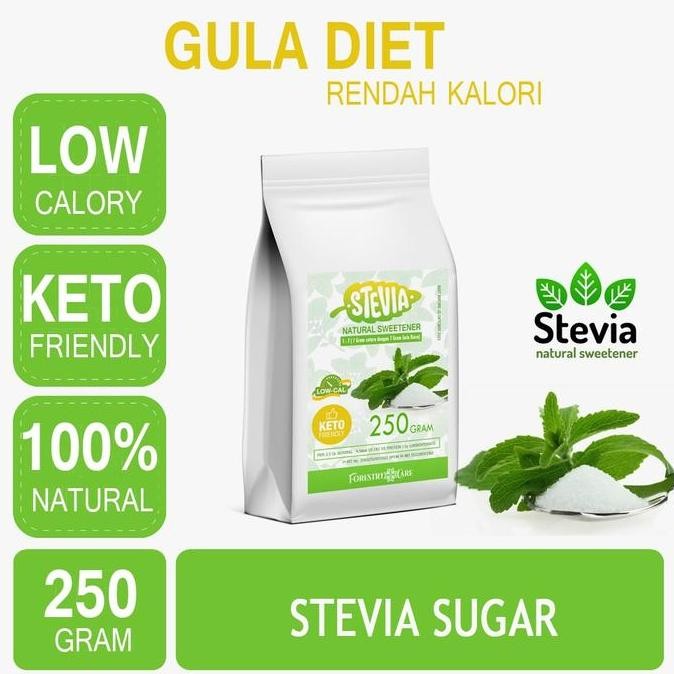 

Baru Stevia Bubuk Halus 250 Gram - Pemanis Rendah Kalori Keto Friendly