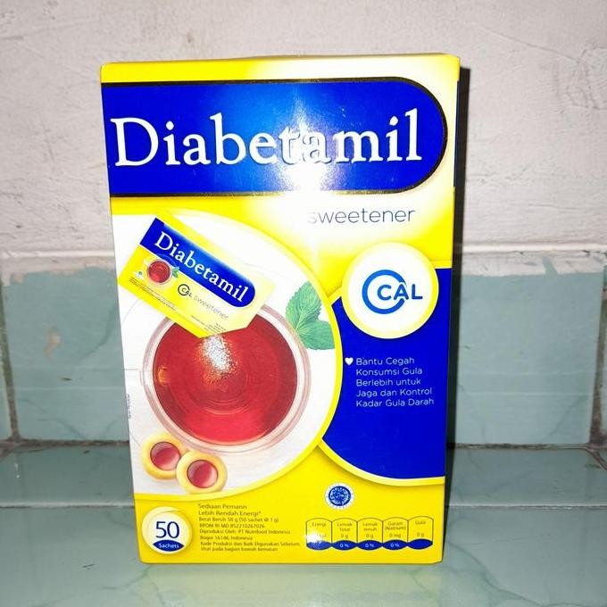 

Baru Diabetamil Sweetener 50 Sachet - Gula Pengganti Bebas Kalori
