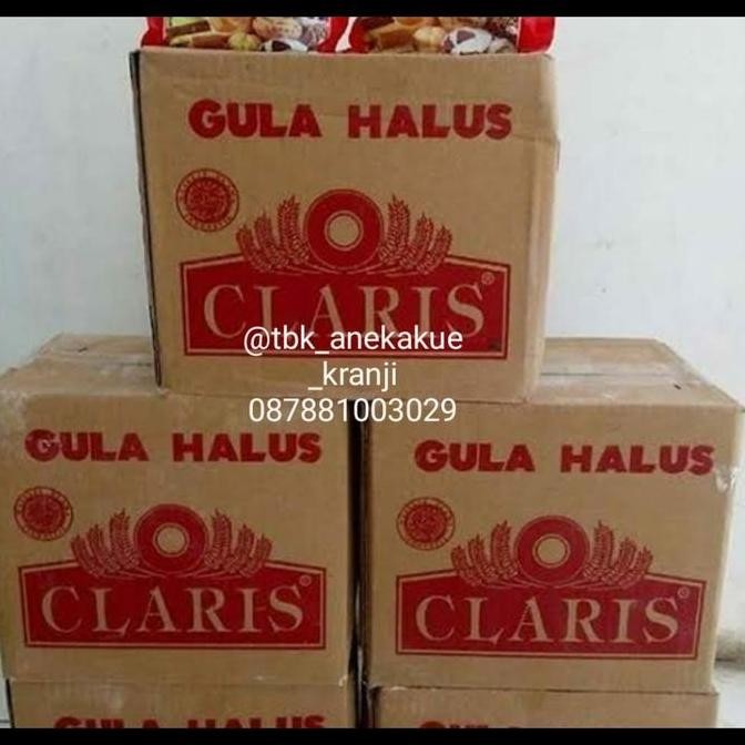 

Baru Gula Halus Claris Merah 1 Dus (16x250gr) Untuk Kue Kirim Gojek