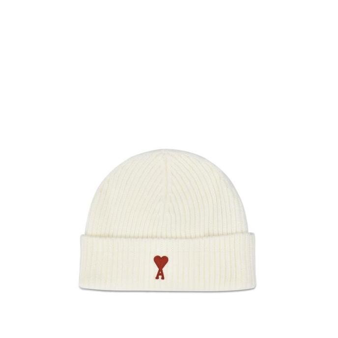 AMI PARIS Red ami de coeur beanie