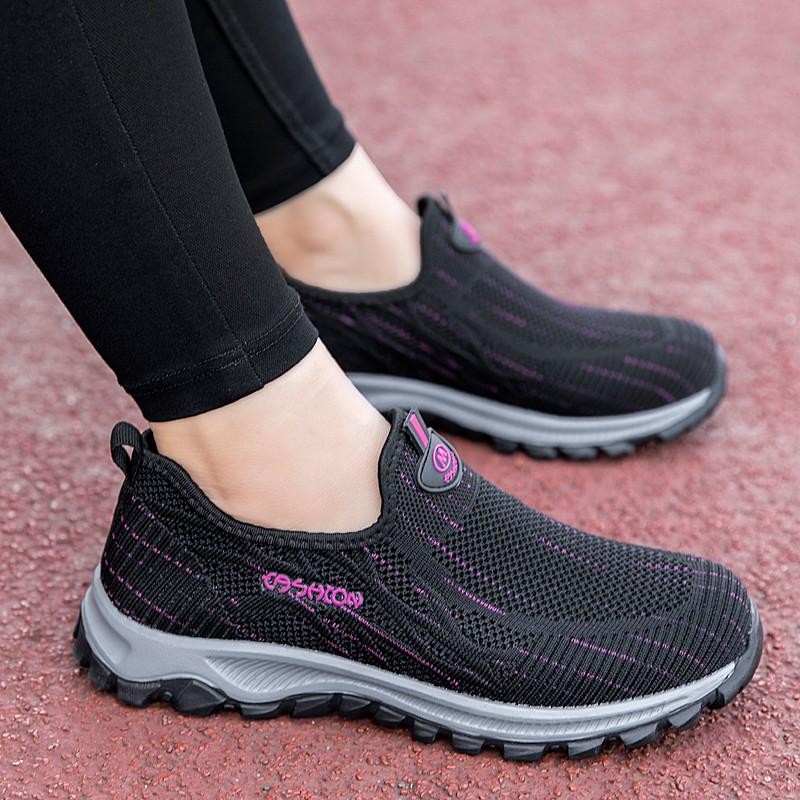Uw Foku Sepatu Sneakers Santai Wanita Lembut Sepatu Olahraga Terbaru