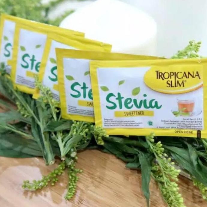 

Baru Tropicana Slim Gula Stevia Sachet 20 pcs - Pemanis Alami Rendah Kalori