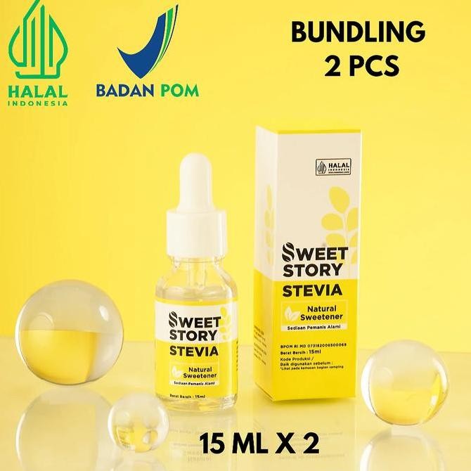 

Baru Paket 2 Botol Stevia Sweet Story 0 Kalori Pemanis Cair Alami Tetes Halal BPOM