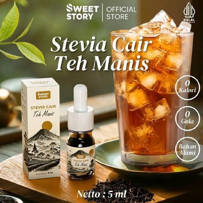 

Baru Sweet Story Stevia Teh Manis 5ml - Stevia Cair 0 Kalori Pemanis Alami