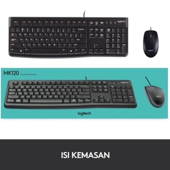 Promo Keyboard Logitech Mk120 Combo Keyboard Usb Dan Mouse Usb