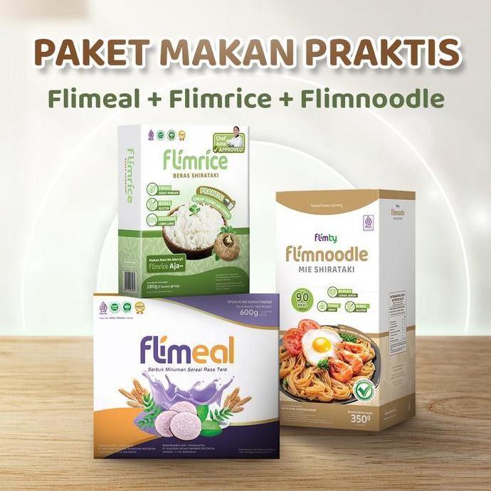 

Sale Paket Makan Praktis - 1 Box Flimeal Taro + 1 Box Flimrice + 1 Box Flimnoodle