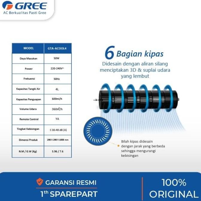 TERBARU GREE TOWER FAN AIR COOLER GTA-ACOOL4 GREE AIR COOLER TERMURAH