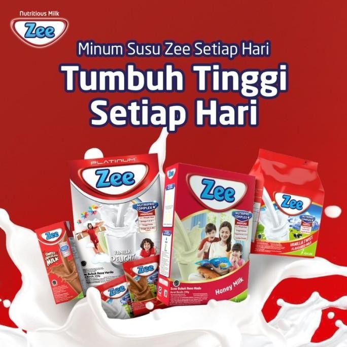 

Grosir Zee Reguler Swizz Chocolate Milk 340Gr (1Pcs) + Zee Reguler Vanilla Twist Milk 340Gr (1Pcs)