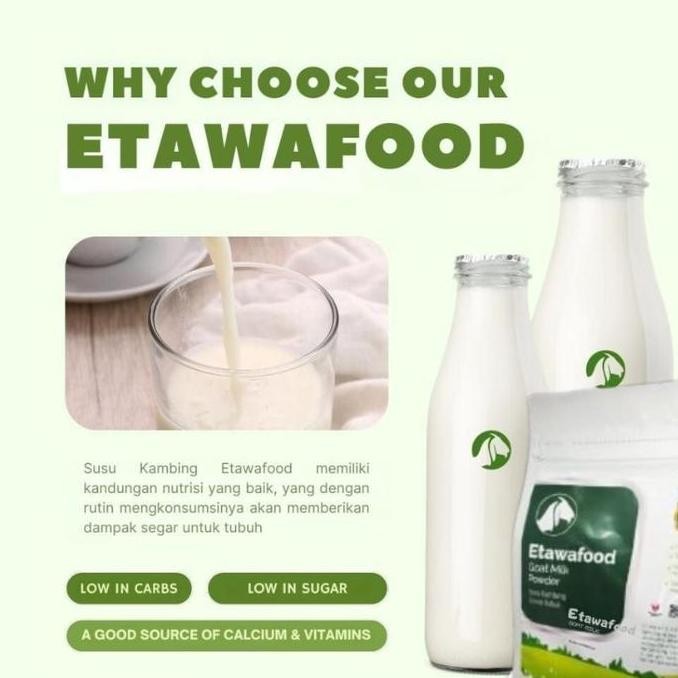 

Murah Etawa Food Susu Kambing Etawa Bubuk Rasa Original 1Kg Alami Rendah Gula Bantu Mengatasi Asam Urat Nyeri Sendi Osteoporosis Kebas