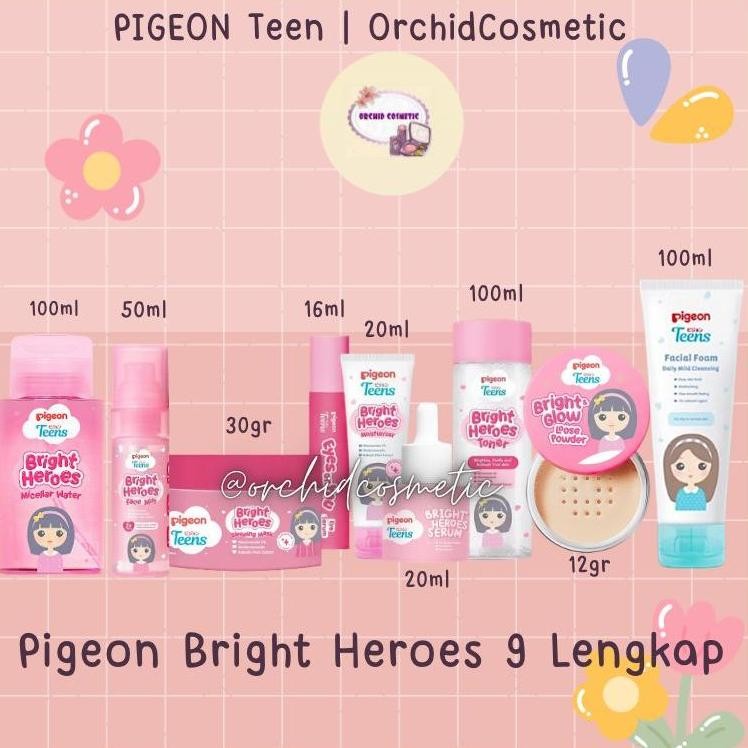 Pigeon Teens Paket /Pigeon Skincare Kulit Remaja Acne Brightening Glowing /Pigeon Skincare Basic