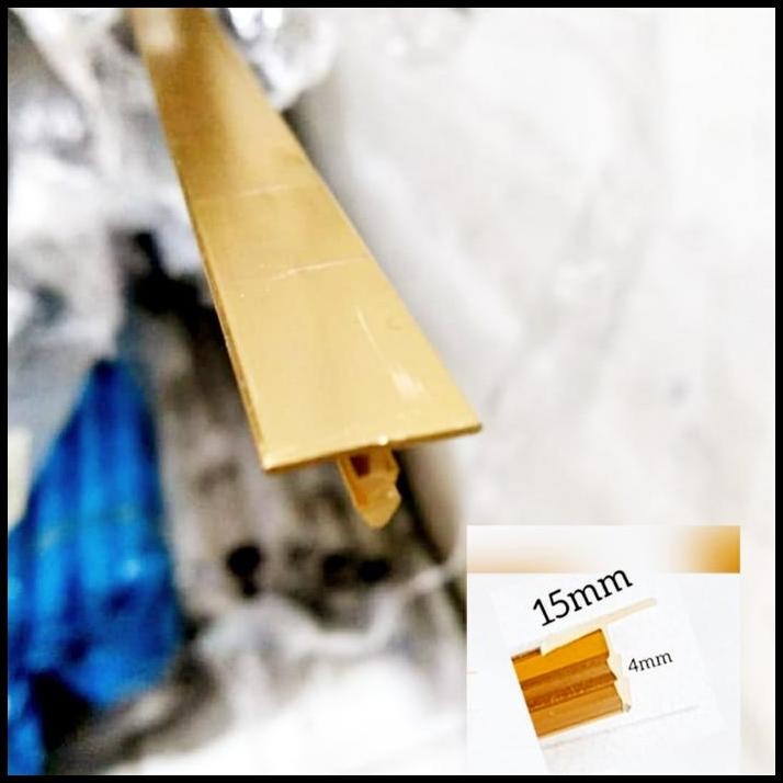 List alumunium T/ list penutup celah ( GOLD ) 15MM