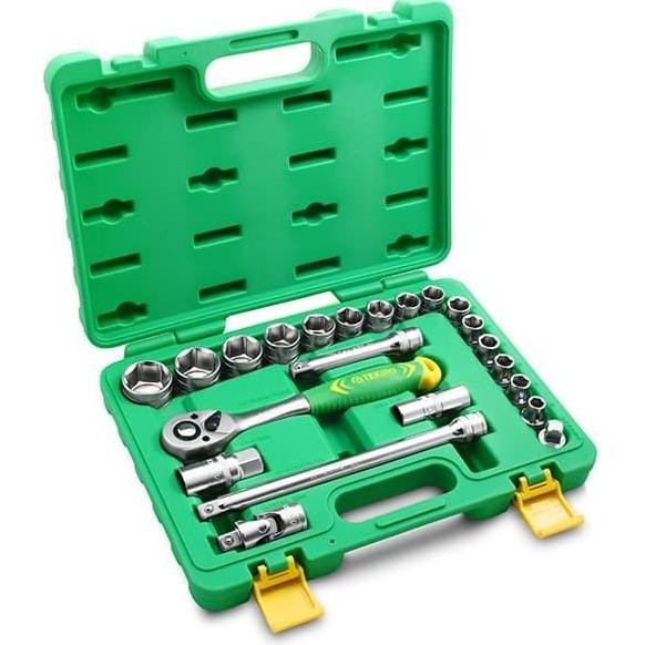 Tek 1/2 Inch Socket Set 12 Pt Plastik 22 Pcs / Kunci Sock Set