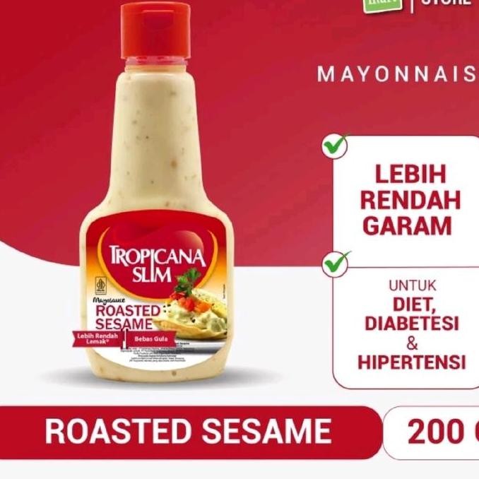 

Tersedia Tropicana Slim Roasted Sesame Mayonnaise 200gr Saus Salad Rendah Kalori